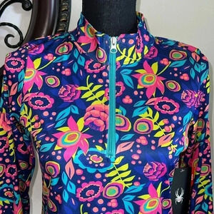 Spyder Active Sports Girls Ava Sweater, Frontier Large Ditz Print, X-Large